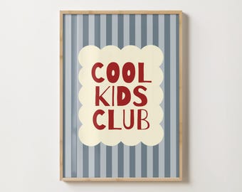 Kids Club Print – Retro Playroom Wall Art (Digital Download)