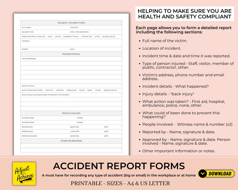 Image 9 for Incident Report Template Uk