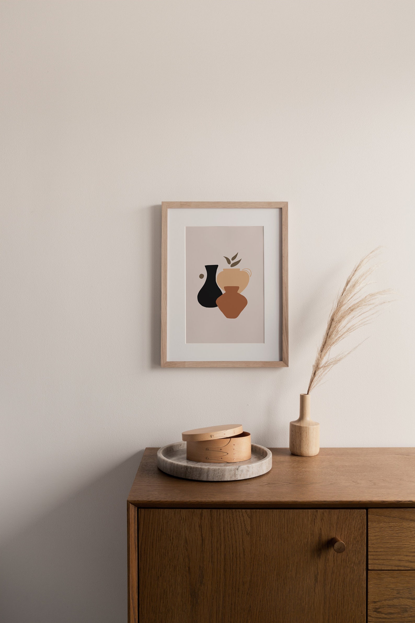 Leaf Vase Art Print Terracotta Pot Wall Art Clay Pottery Etsy