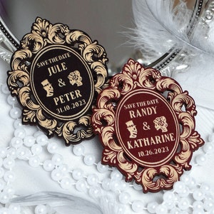 Réservez les aimants de dates pour le mariage d'Halloween, sauvez les cartes gothiques de date de mariage, jusqu'à ce que la mort nous sépare, invitation d'halloween, mariage d'automne