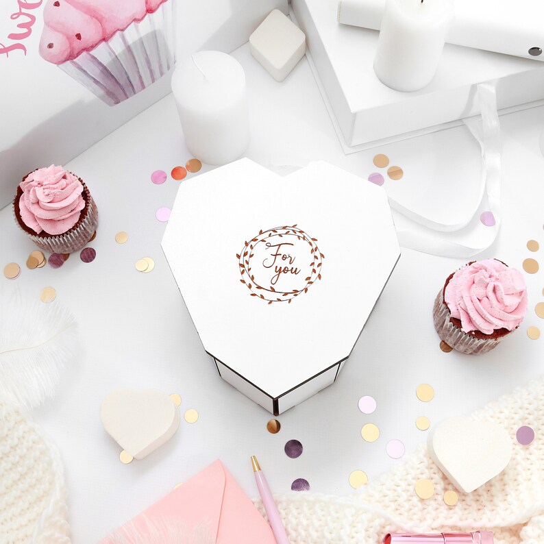 Download Heart shaped gift box svg valentines day svg for girls | Etsy
