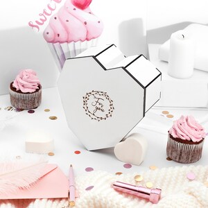 caixa de presente em formato de coração svg, dia dos namorados svg para meninas, caixa de presente do dia dos namorados svg, vetor cortado a laser, arquivo SVG, caixa de presente da dama de honra