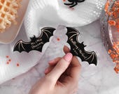 Save the dates bat magnets for Gothic wedding, Gothic-style, Victorian wedding  invitation, black wedding invitation, date magnet “to death"