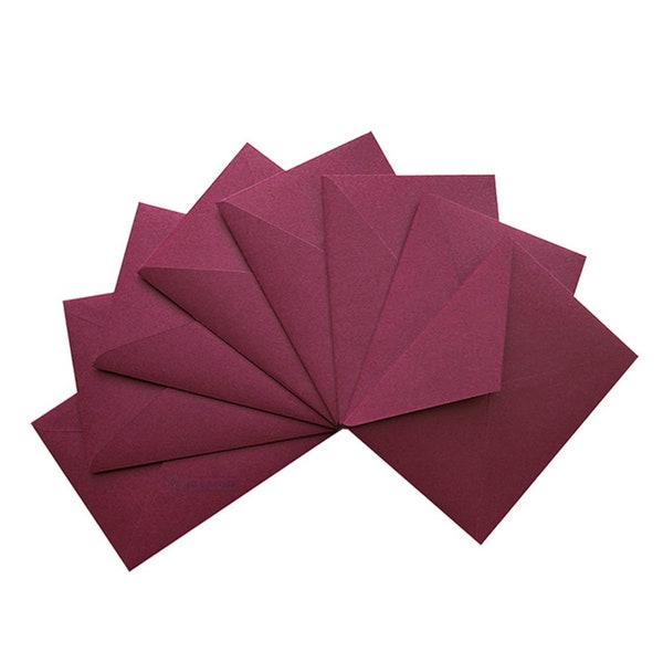 Envelopes for magnets and postcards made of designer paper. Burgundy envelopes. Black envelopes. Save the date postcard