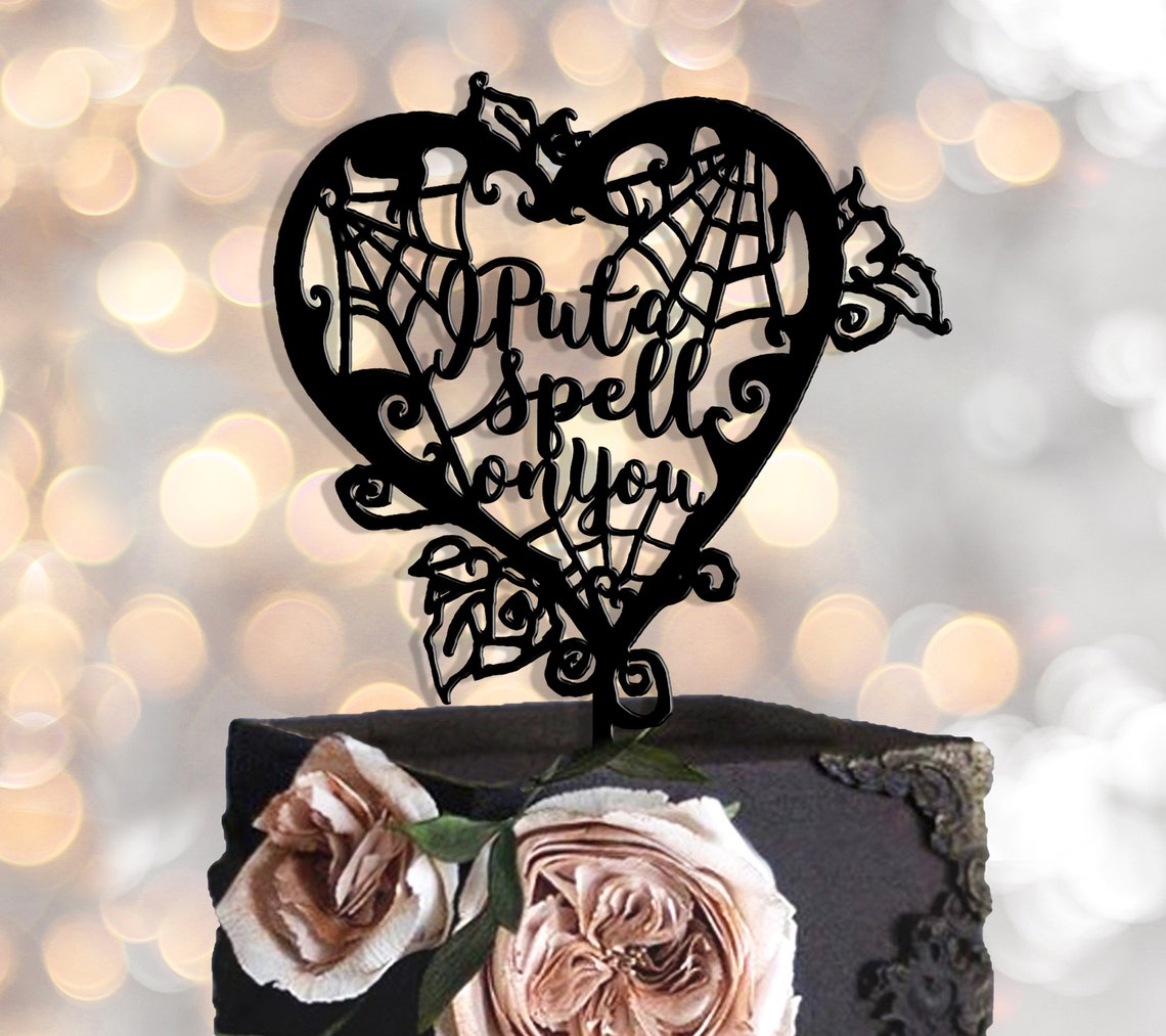 Gothic wedding cake topper I put a spell on you cake topper Etsy