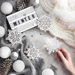 Snowflakes svg bundle, Christmas svg bundle, Christmas ornaments svg, laser cut files, glowforge files, digital files download, winter svg