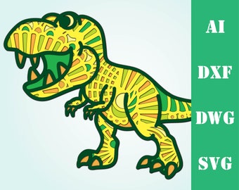 Dinosaur Mandala Svg Etsy