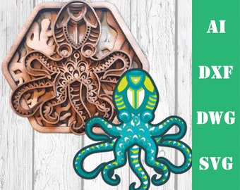 Download Multi Layered Octopus Mandala Svg Free For Cricut Free Layered Svg Files