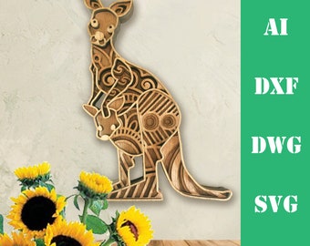 Download Kangaroo Mandala Svg Etsy