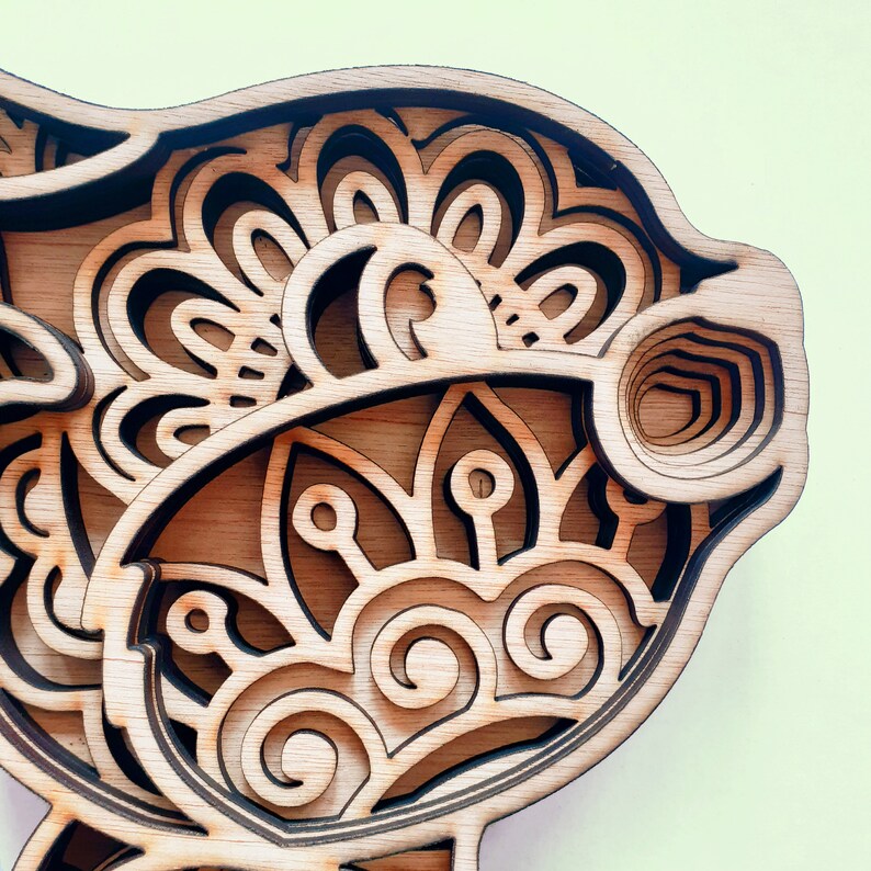 Download Cute baby bunny rabbit multi layer mandala model laser cut ...