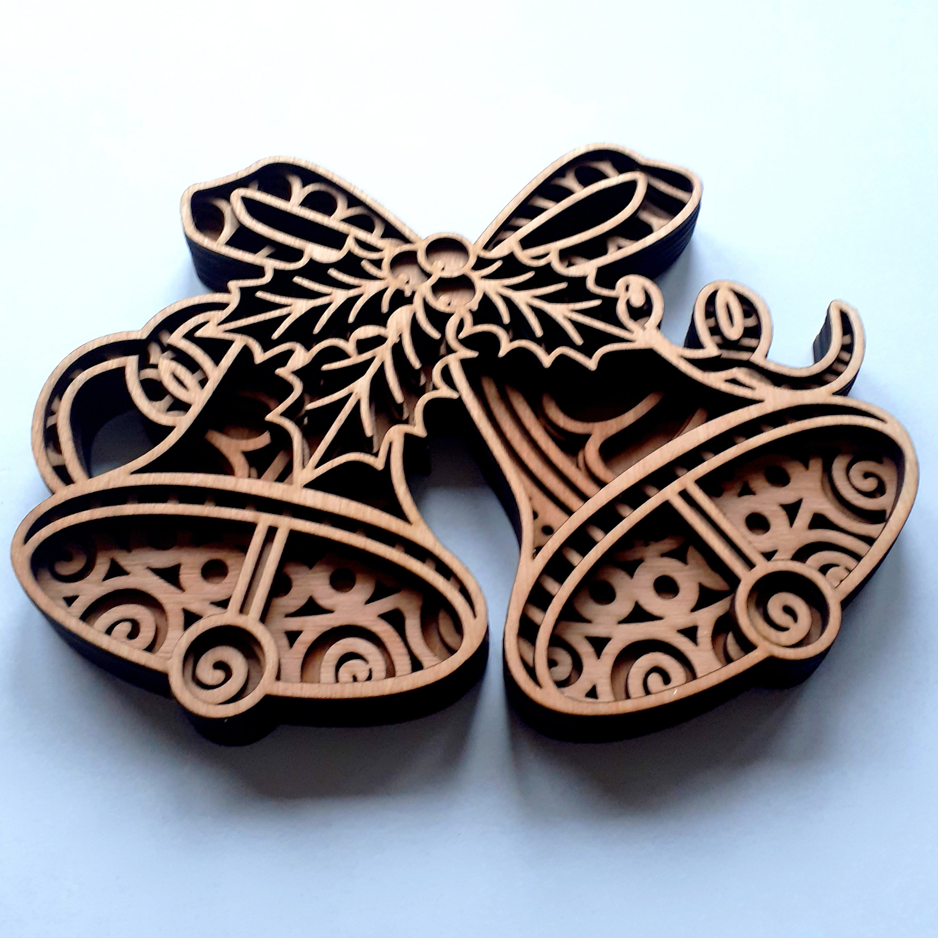 Christmas Bells Layered 3d Multi Layer Mandala Doesjie Laser Cut Files ...