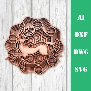 Christmas Bundle 4 3d Layered 5 Designs Mandala Multi Layer Laser Cut ...