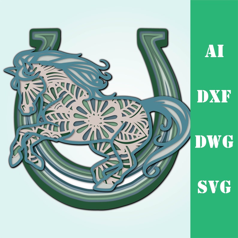 Free Free 231 Layered Horse Mandala SVG PNG EPS DXF File