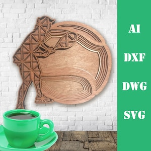 Tênis, modelo esportivo de mandala multicamadas, arquivo de corte a laser, uso comercial, arte de parede, decoração de casa, download CNC dxf svg ai dwg cricut 3d
