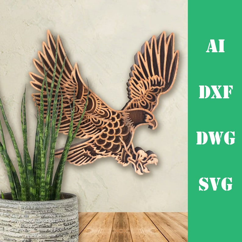 Download Eagle model multi layer mandala laser cut file commercial ...