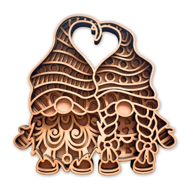 Download Valentine gnomes layered 3D hearts multi layer mandala ...