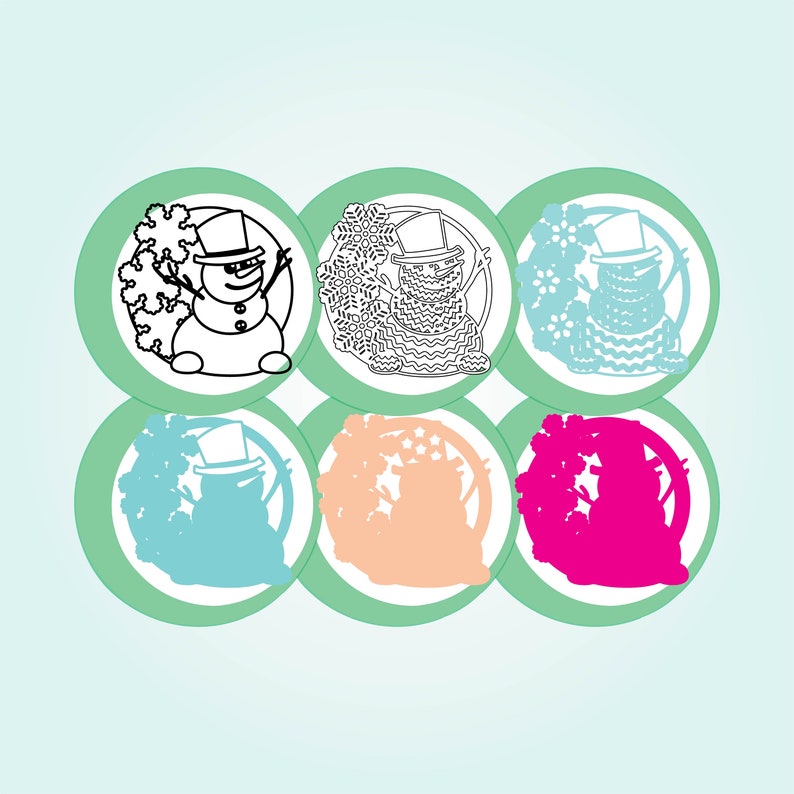 Download Winter snowman multi layer mandala model laser cut file | Etsy