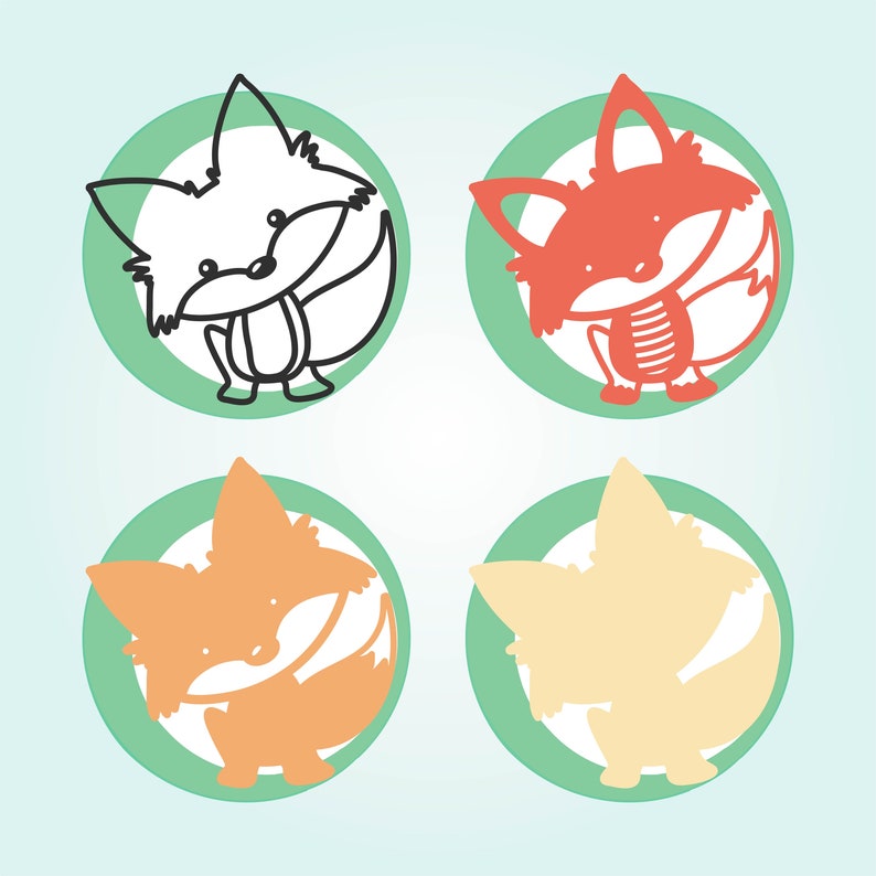 Download Cute Fox kids ambachten multi layer mandala model laser ...