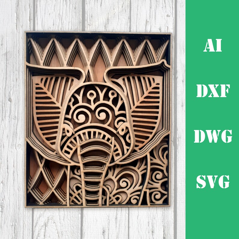 Free Free 97 Layered Elephant Mandala SVG PNG EPS DXF File