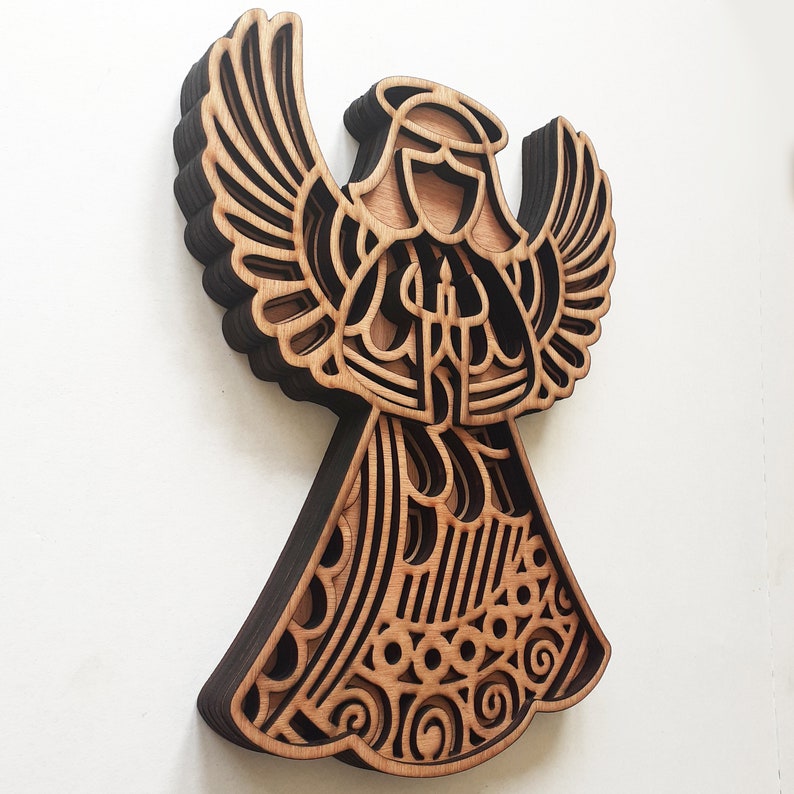 Download Layered Christmas angel 3d multi layer mandala laser cut ...