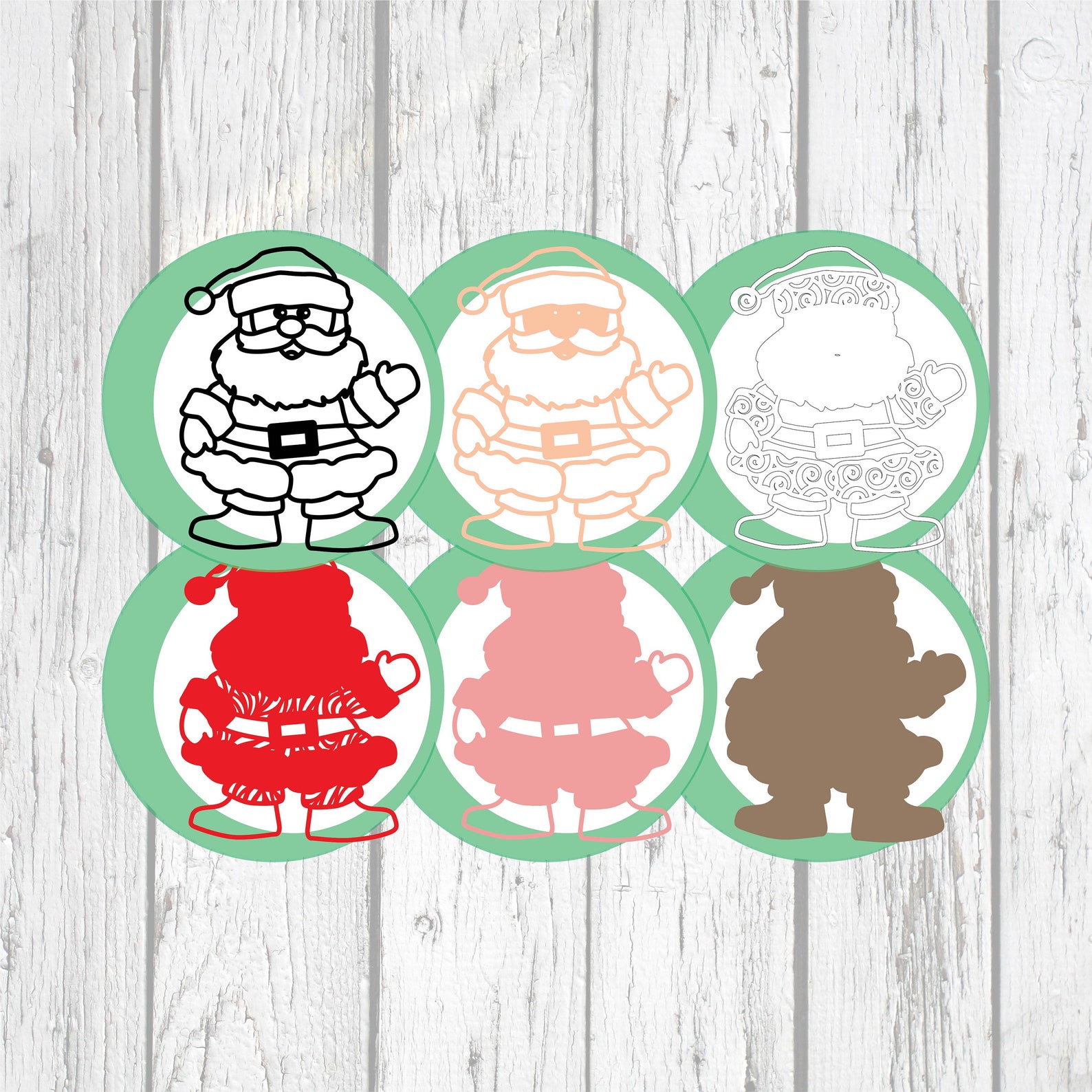 Layered Santa Christmas Multi Layer Mandala Laser Cut File, Commercial ...