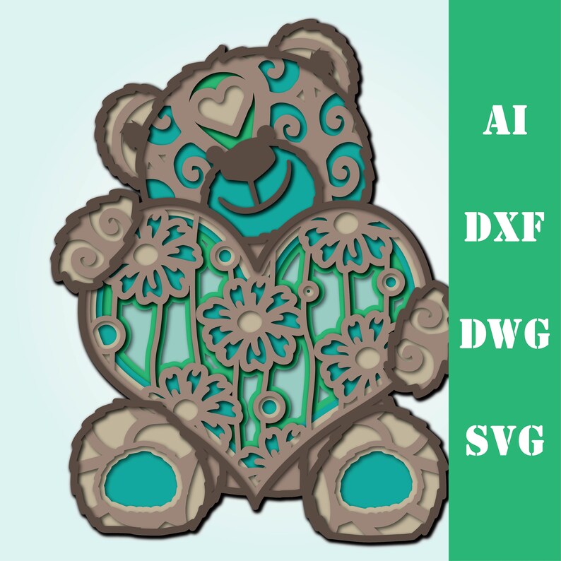Download Multi Layered Teddy Bear Mandala Svg For Cricut - Free ...