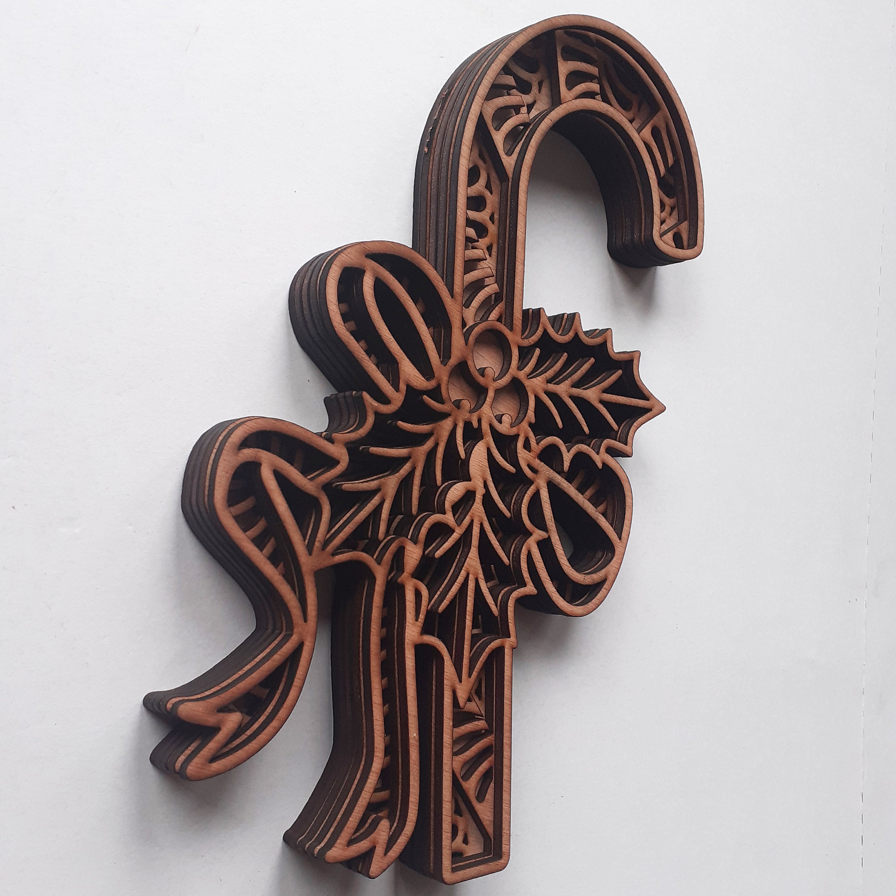 Candy Cane Christmas Layered 3d Multi Layer Mandala Laser Cut File ...