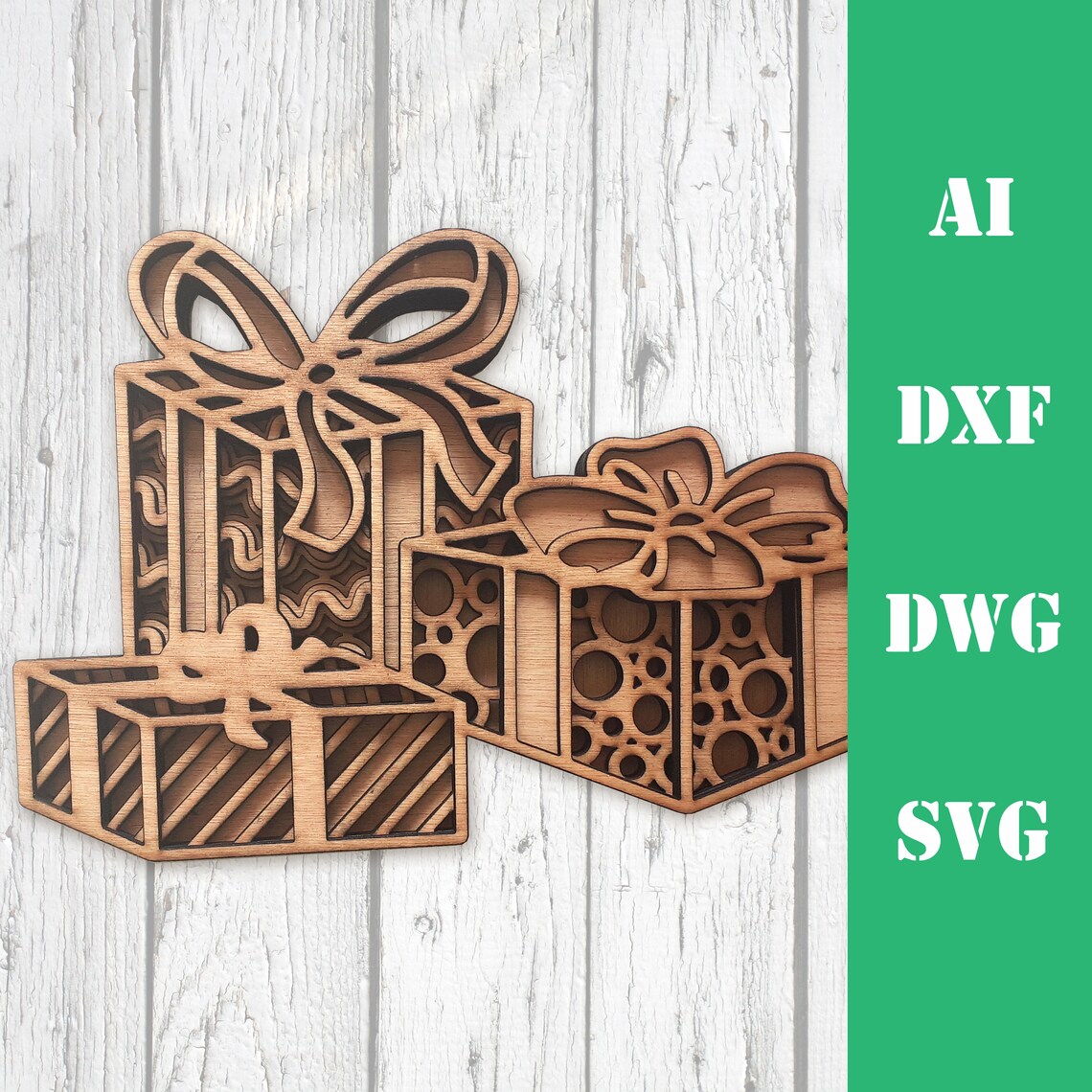 Christmas Gifts Presents Layered 3d Multi Layer Mandala Laser Cut Files ...