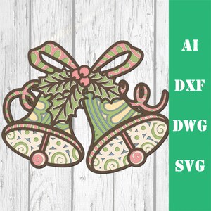 Christmas Bundle 3 3d Layered 5 Designs Mandala Laser Cut Files ...