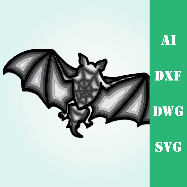 Download 3d Bat Halloween multi layer mandala model laser cut file ...