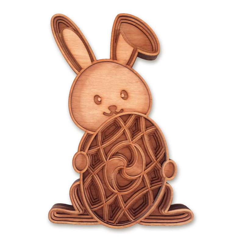 Download Easter bunny multi layer mandala model laser cut file | Etsy