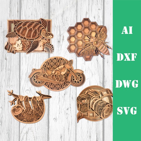 Best sellers bundle multi layer mandala laser cut files, commercial us, wall art decor CNC glowforge download dxf svg ai dwg cricut 3d