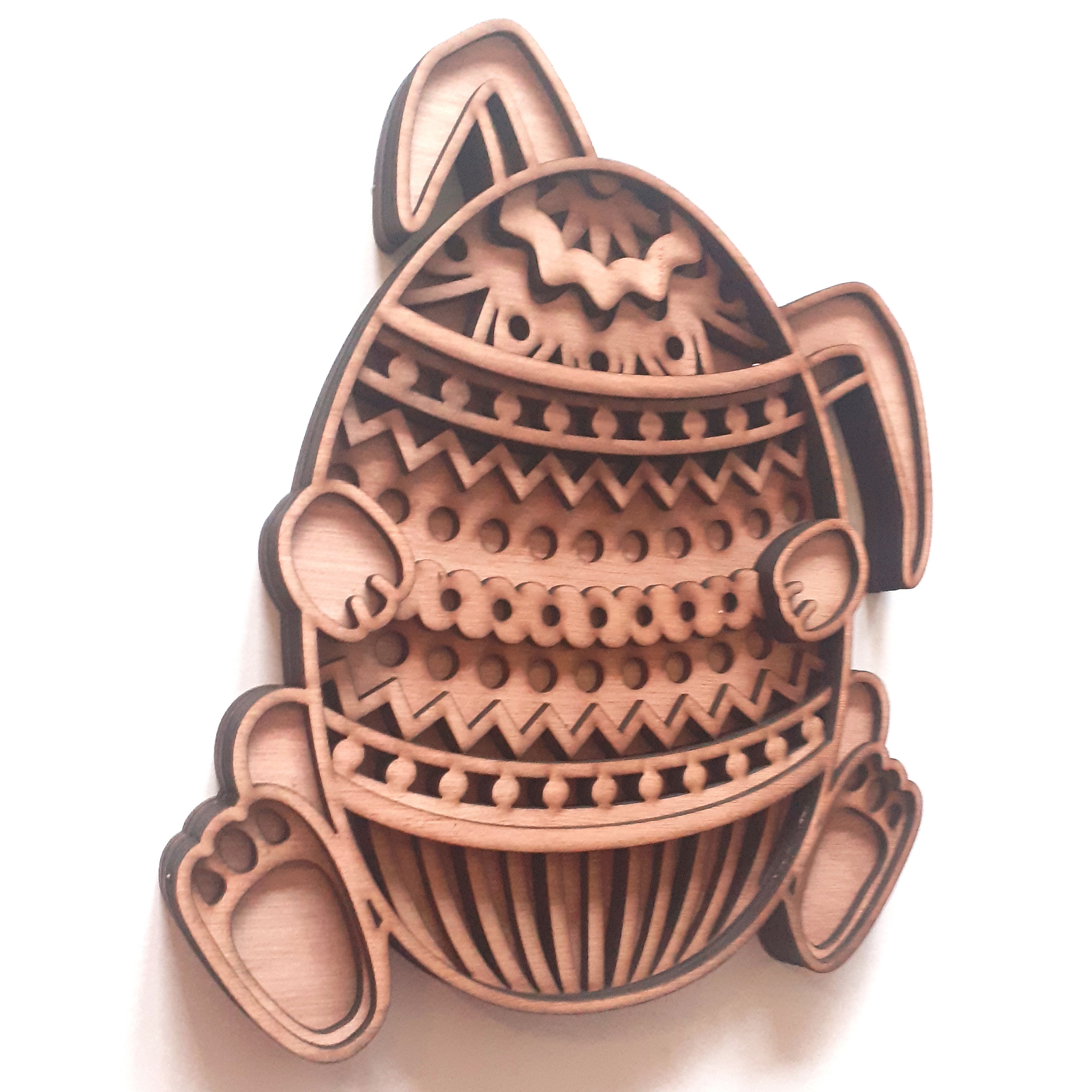Easter Egg With Bunny Ears 3D Layered Multi Layer Mandala Laser Cut ...