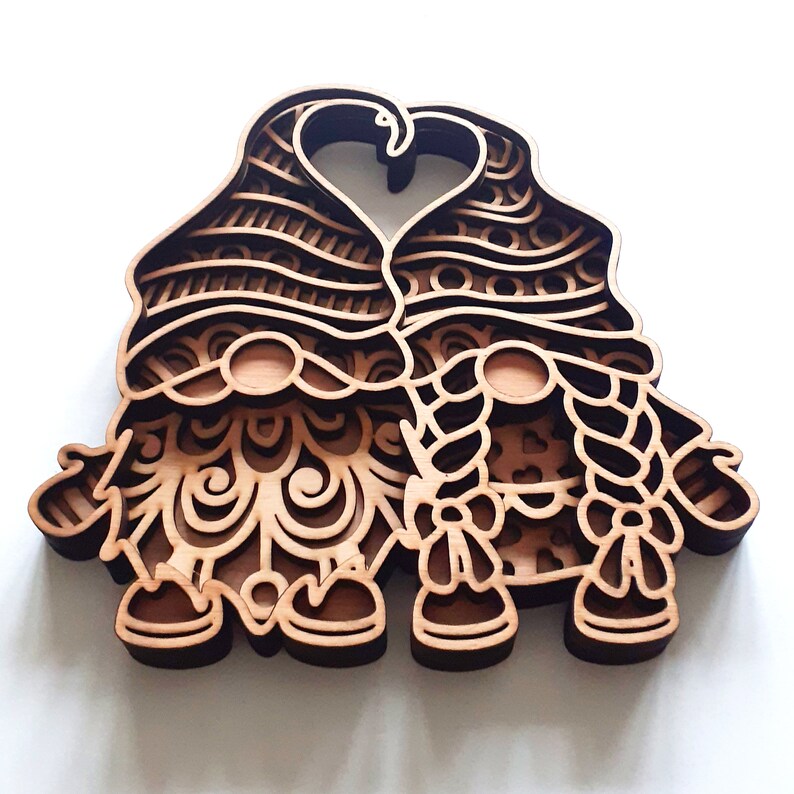 Download Valentine gnomes layered 3D hearts multi layer mandala ...