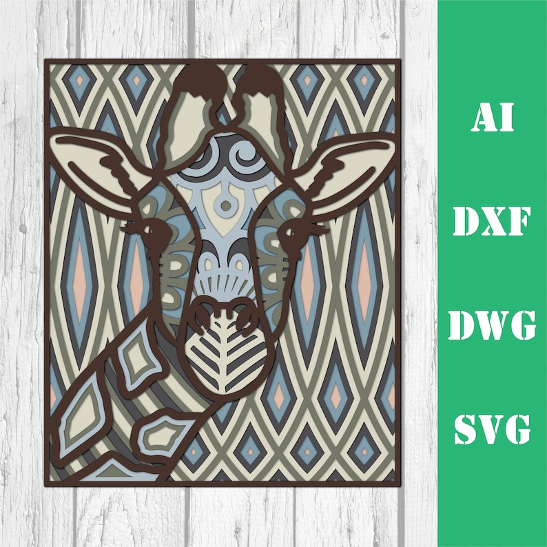 Download Multi Layered Baby Giraffe Mandala Layered Svg - Free Layered SVG Files