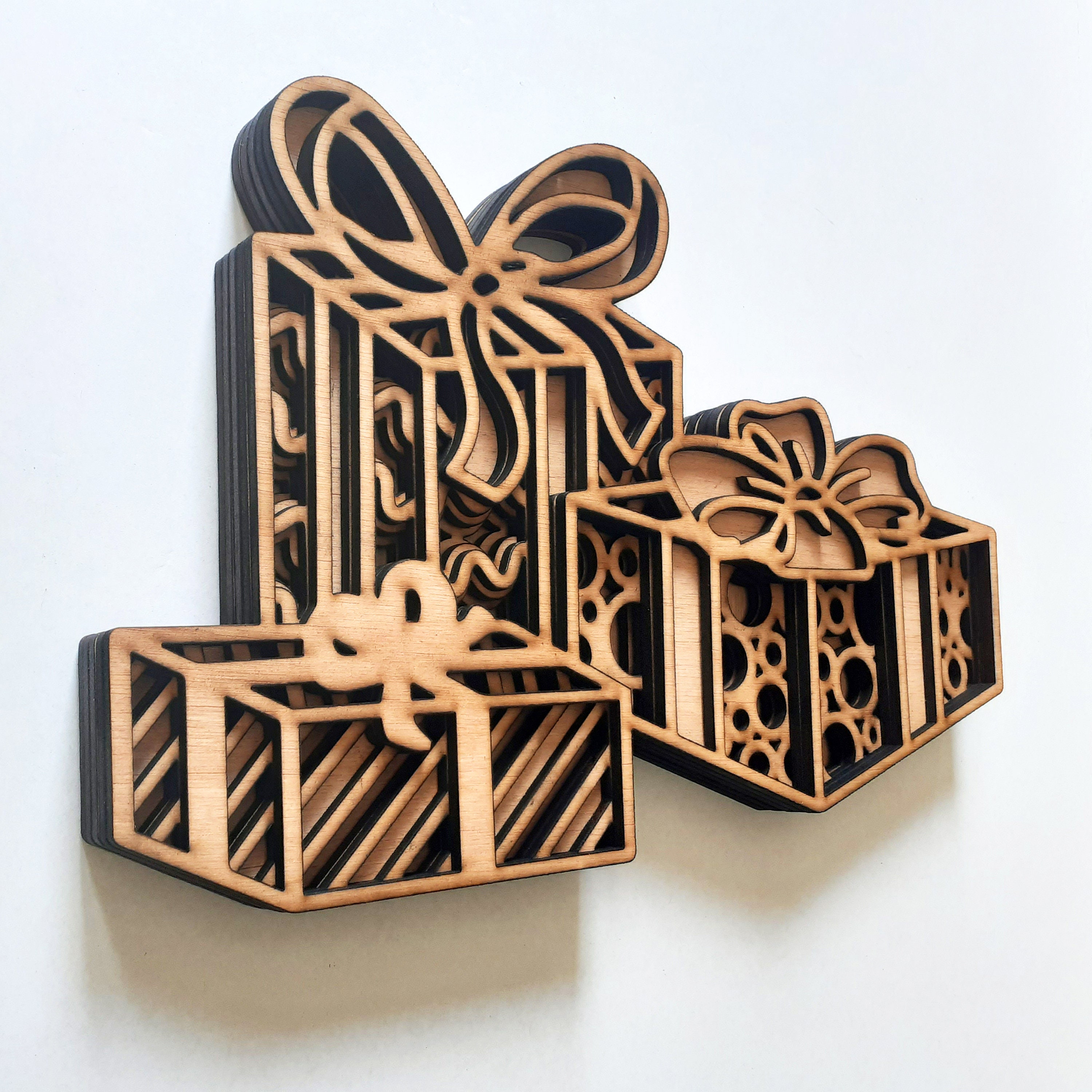 Christmas Gifts Presents Layered 3d Multi Layer Mandala Laser Cut Files ...