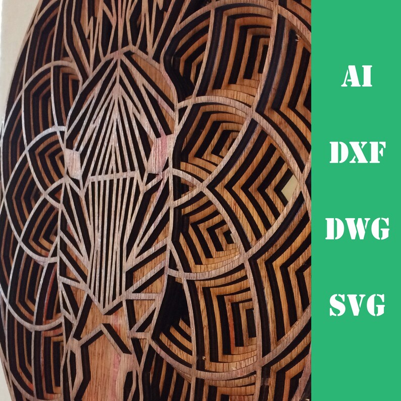Download Zebra multi layer mandala model laser cut file commercial ...
