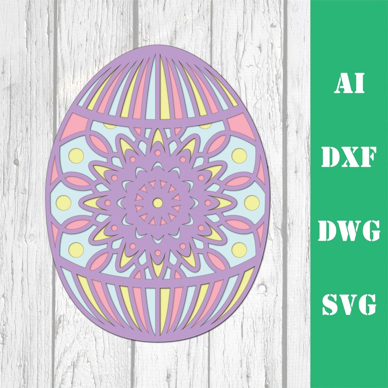 Easter Egg 3D Layered Multi Layer Mandala 3d Laser Cut Files Commercial ...
