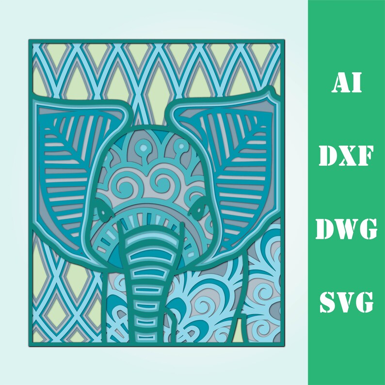 Download Multi Layered Free Elephant Mandala Svg Cut File For ...