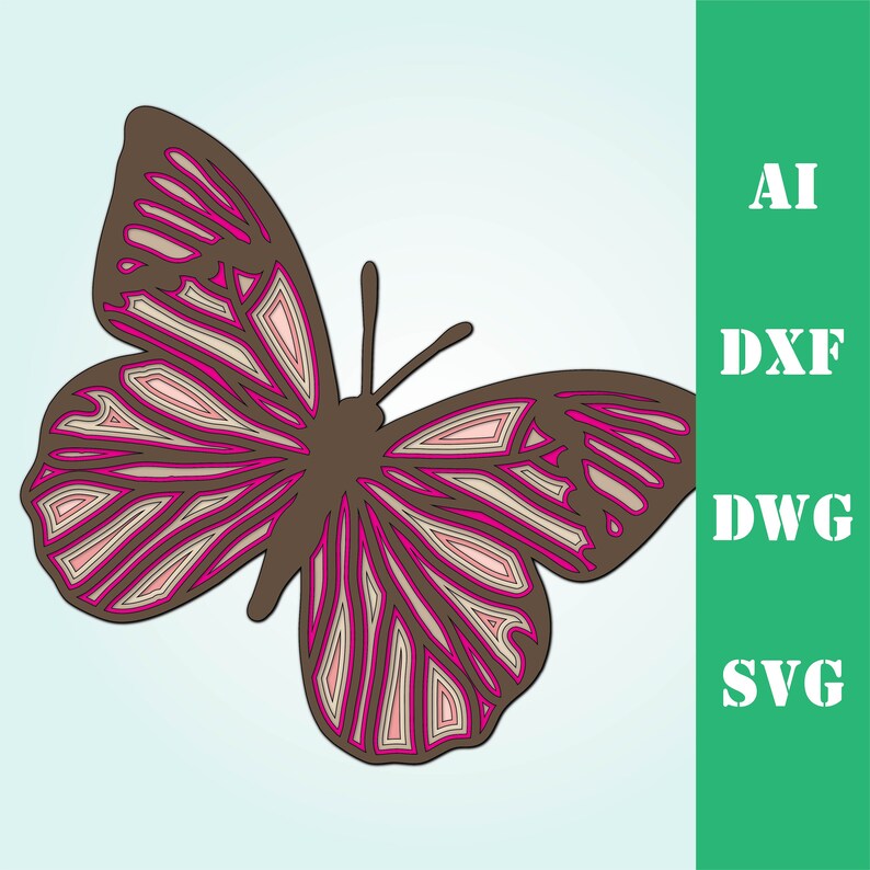 Download Wall Art Home Decor Cnc Download Dxf Svg Ai Dwg Cricut 3d Butterfly Multi Layer Mandala Model Laser Cut File Commercial Use Craft Supplies Tools Blueprints Patterns Leadcampus Org