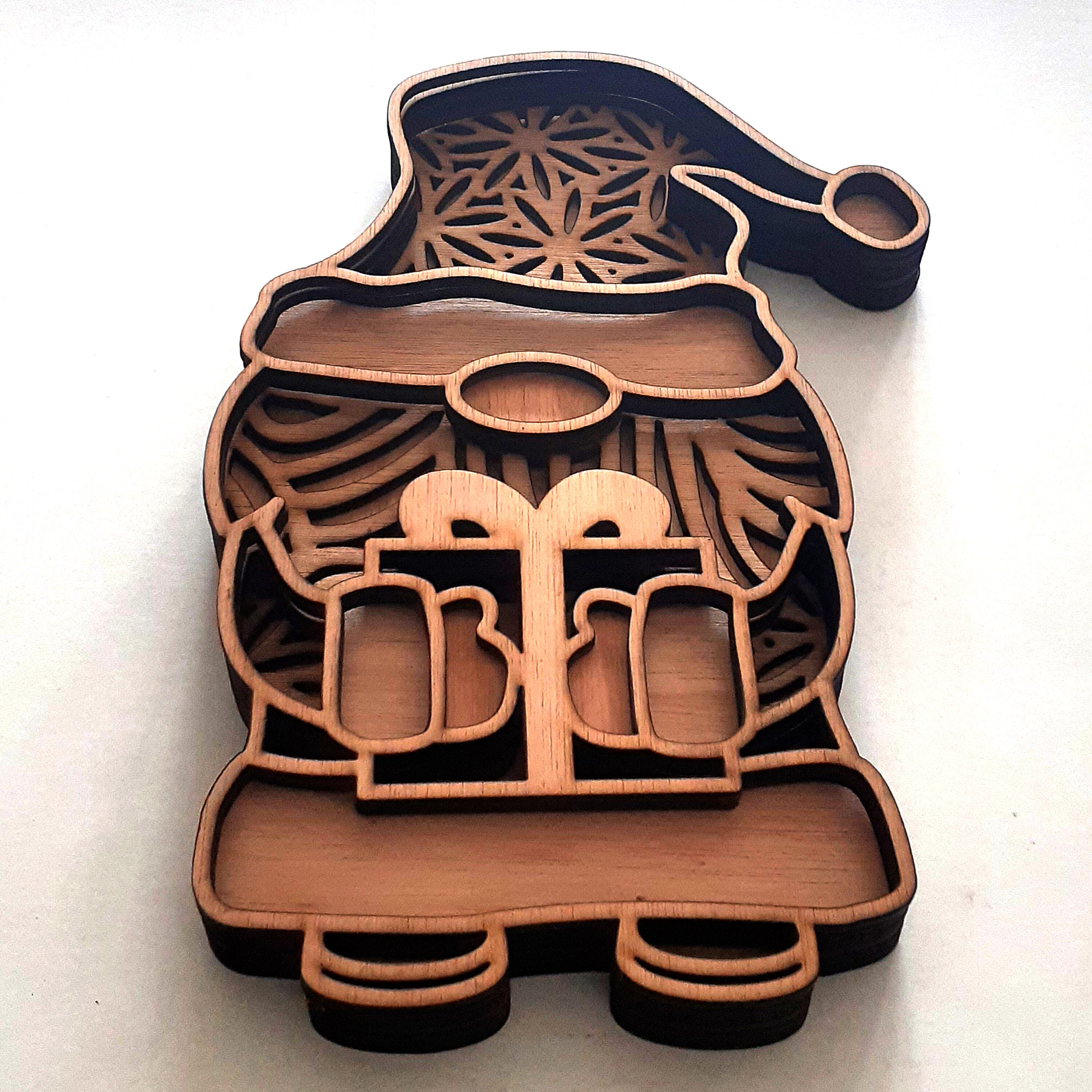 Christmas Gnome Layered 3d Multi Layer Mandala Laser Cut File - Etsy