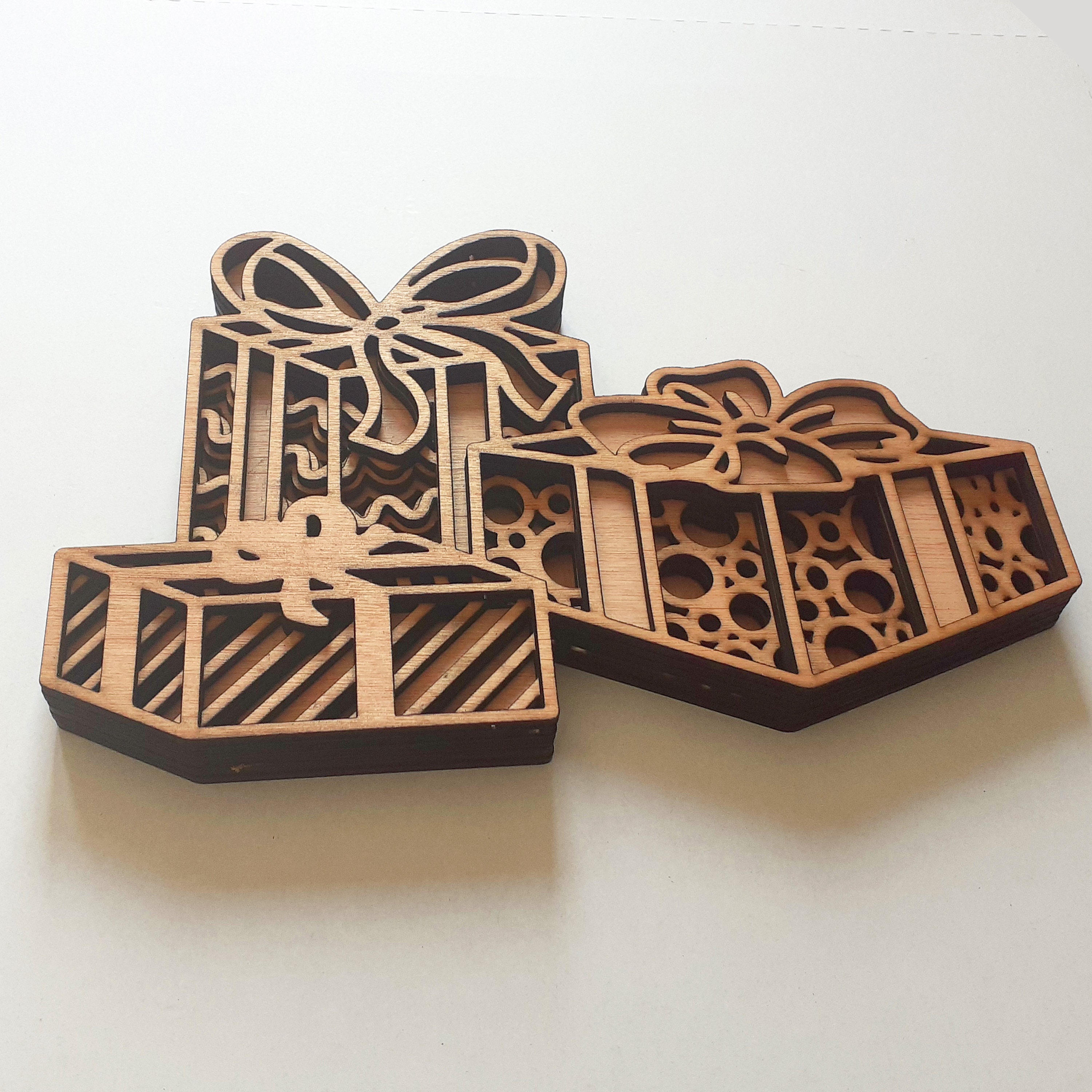 Christmas Gifts Presents Layered 3d Multi Layer Mandala Laser Cut Files ...