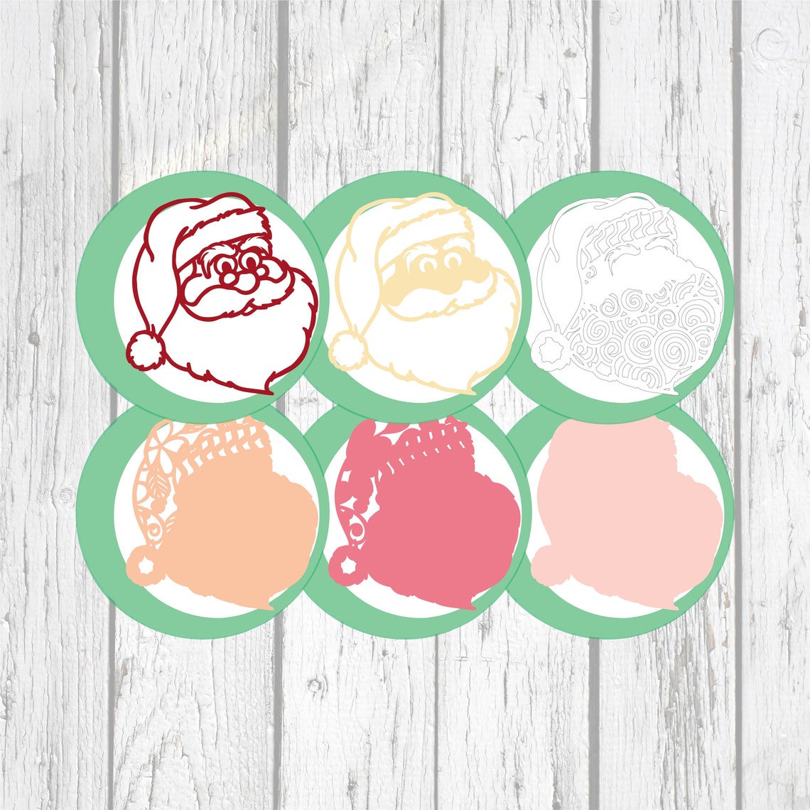 Layered Santa 3D Christmas Multi Layer Mandala Laser Cut File Glowforge ...