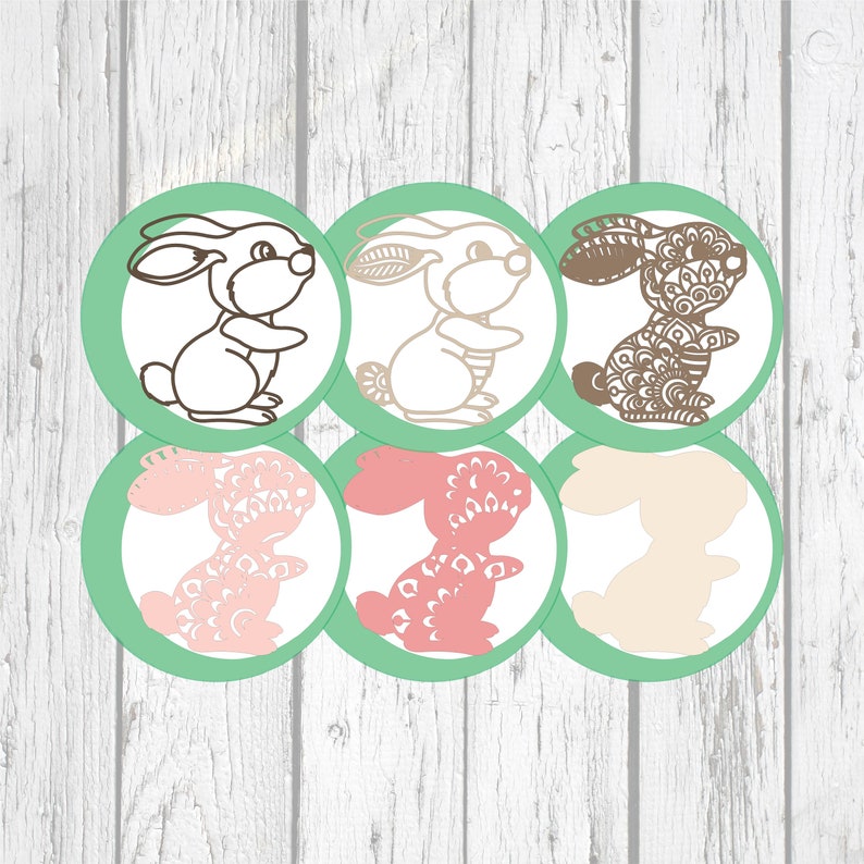 Download Cute baby bunny rabbit multi layer mandala model laser cut ...
