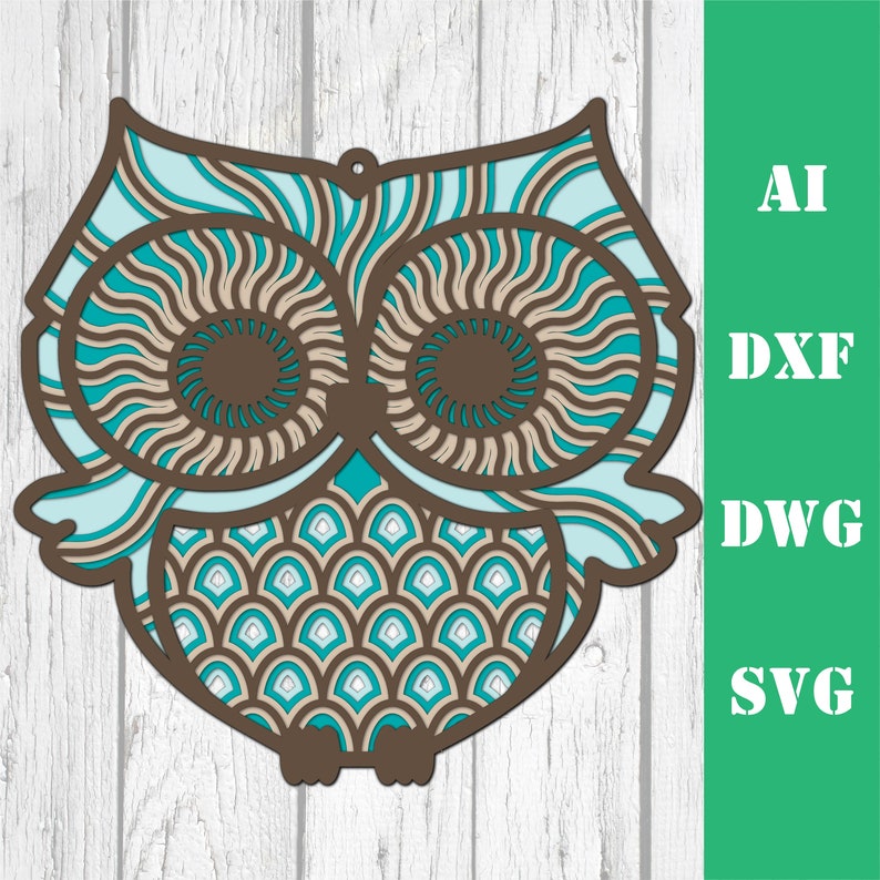 Download Owl multi layer mandala model laser cut file commercial ...