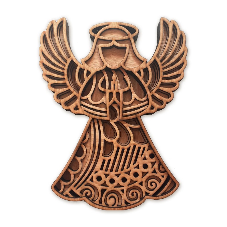 Download Layered Christmas angel 3d multi layer mandala laser cut ...