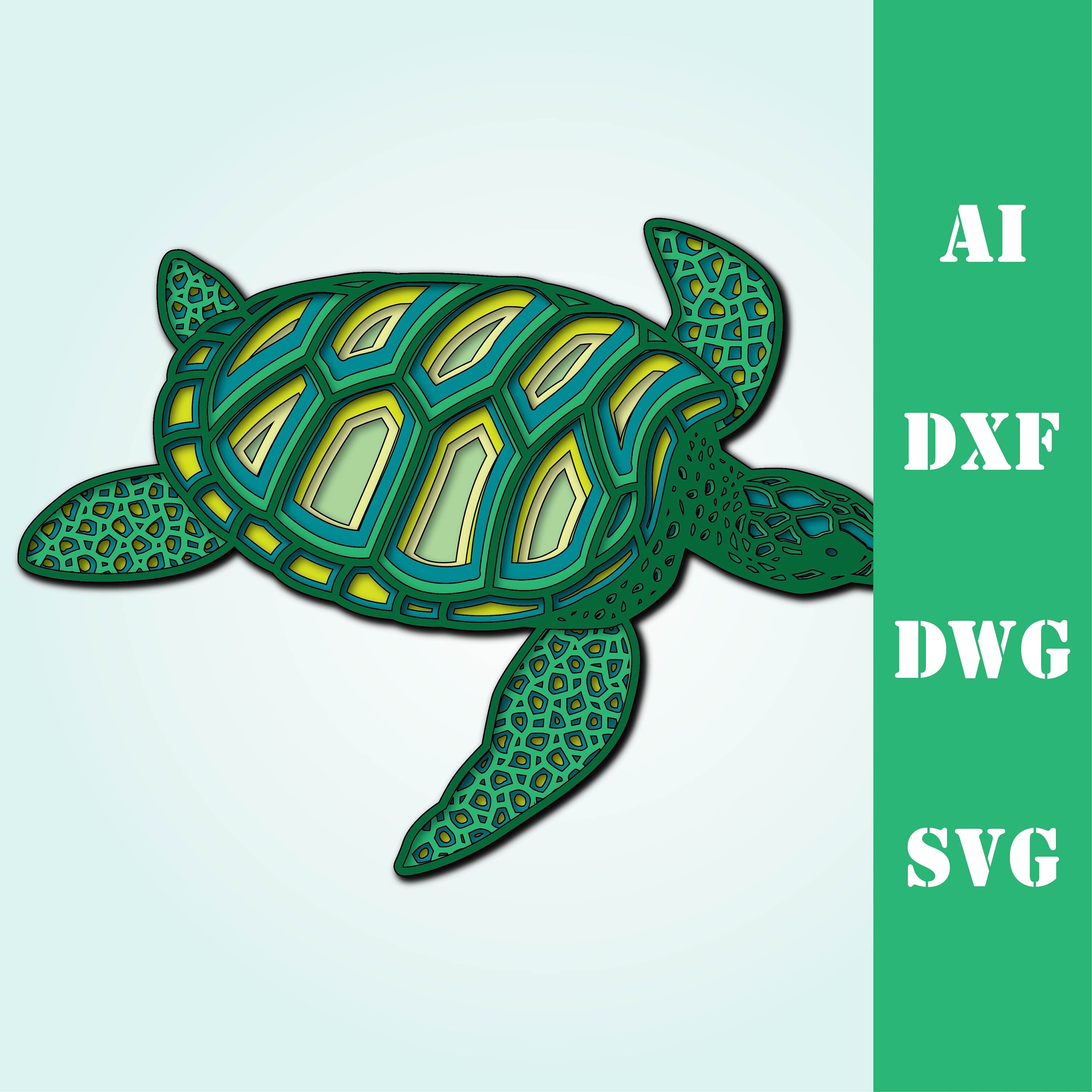 Free Free 205 Sea Turtle Free 3D Layered Mandala Svg SVG PNG EPS DXF File