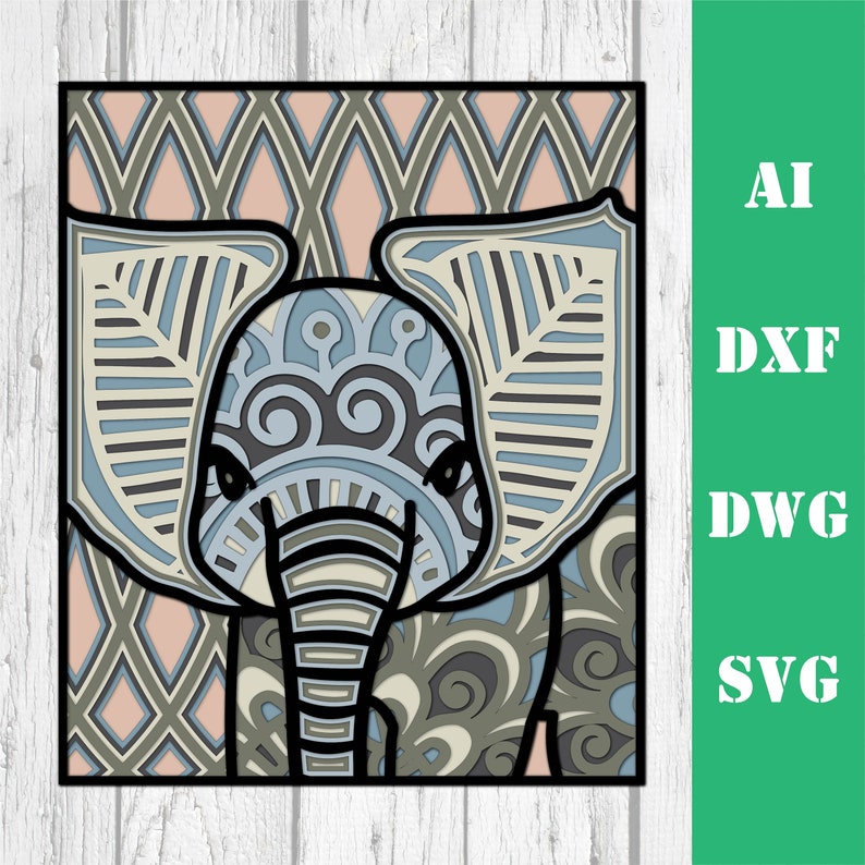 Free Free 124 Layered Elephant Mandala SVG PNG EPS DXF File