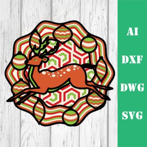 Christmas Bundle 4 3d Layered 5 Designs Mandala Multi Layer Laser Cut ...