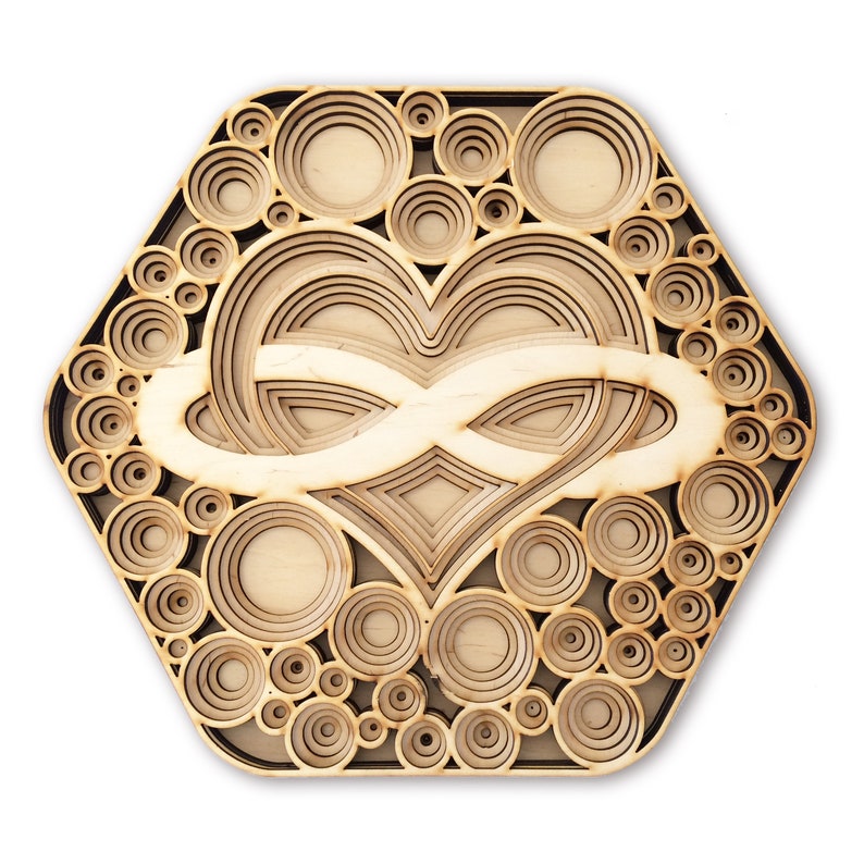 Download Love heart infinity symbol multi layer mandala laser cut ...